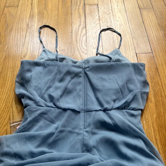 Birdy Grey Size S NEW Gwennie Chiffon Dusty Blue Maxi Bridesmaid Dress - Picture 11 of 16